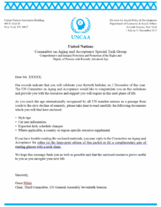 A fake letter from a fictitious UN Council